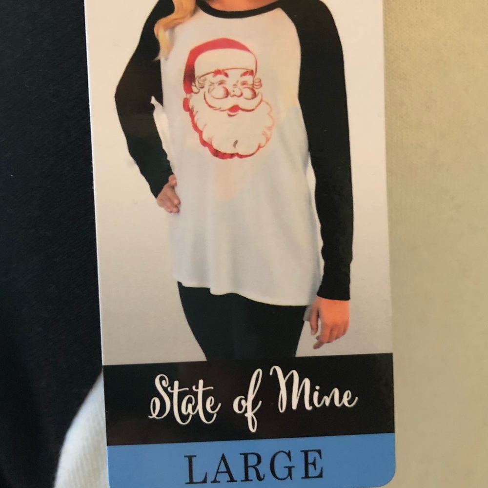 NWT Ladies Christmas Santa Shirt - Large